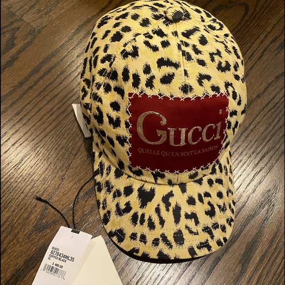GUCCI | 2020 leopard & maroon hat - Picture 1 of 6